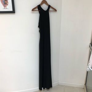 Long black sexy cocktail dress
